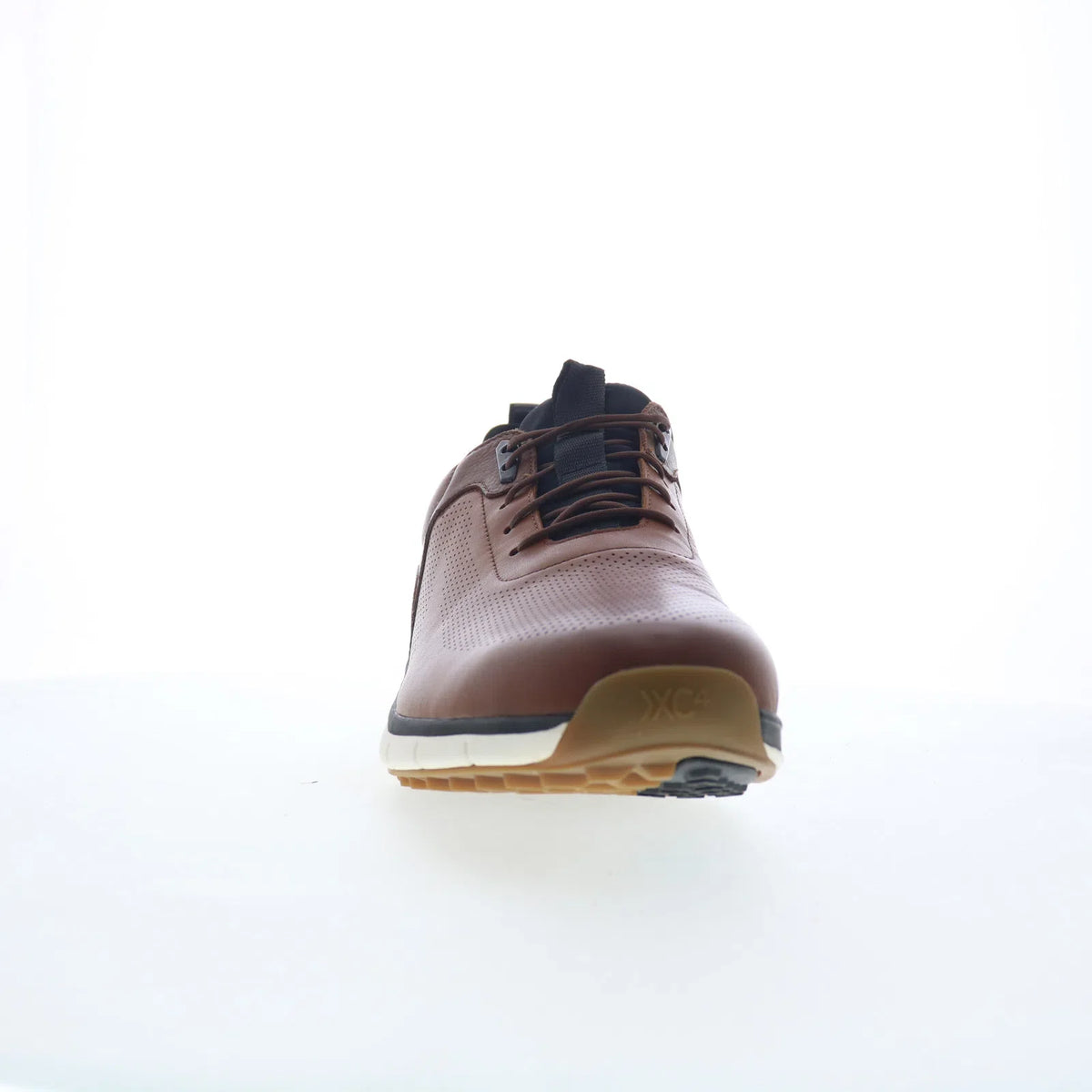 Johnston & Murphy 25-3960 Mens Brown Leather Lace Up Athletic Golf Shoes