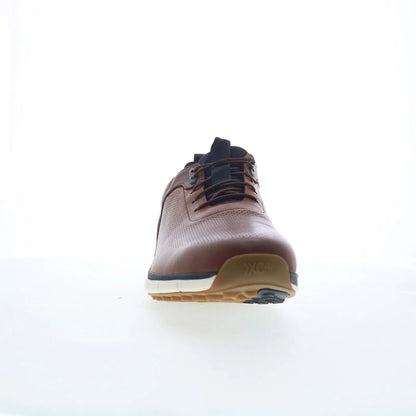 Johnston & Murphy 25-3960 Mens Brown Leather Lace Up Athletic Golf Shoes