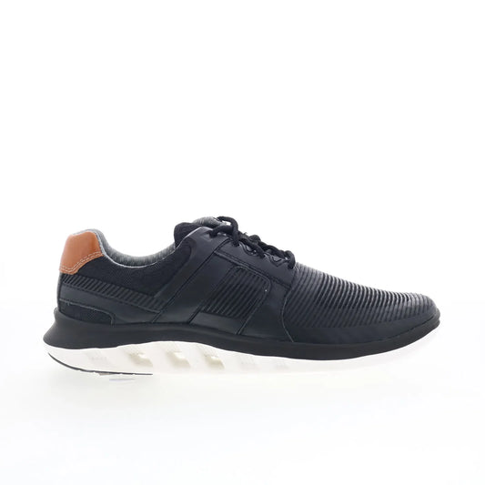 Johnston & Murphy 25-6577 Mens Black Leather Lifestyle Sneakers Shoes