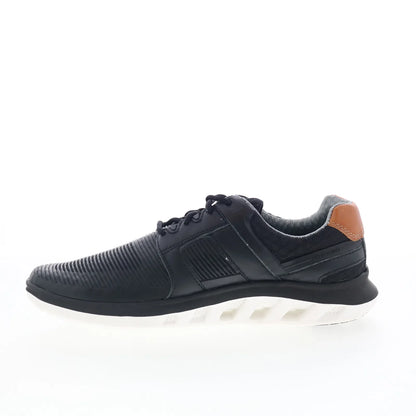 Johnston & Murphy 25-6577 Mens Black Leather Lifestyle Sneakers Shoes
