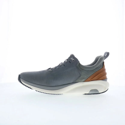 Johnston & Murphy 25-6587 Mens Gray Leather Lace Up Lifestyle Sneakers Shoes