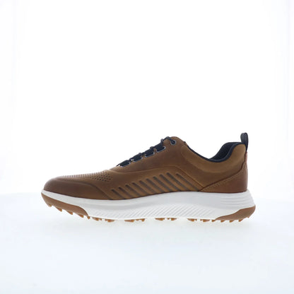 Johnston & Murphy 25-9700 Mens Brown Leather Lace Up Athletic Golf Shoes