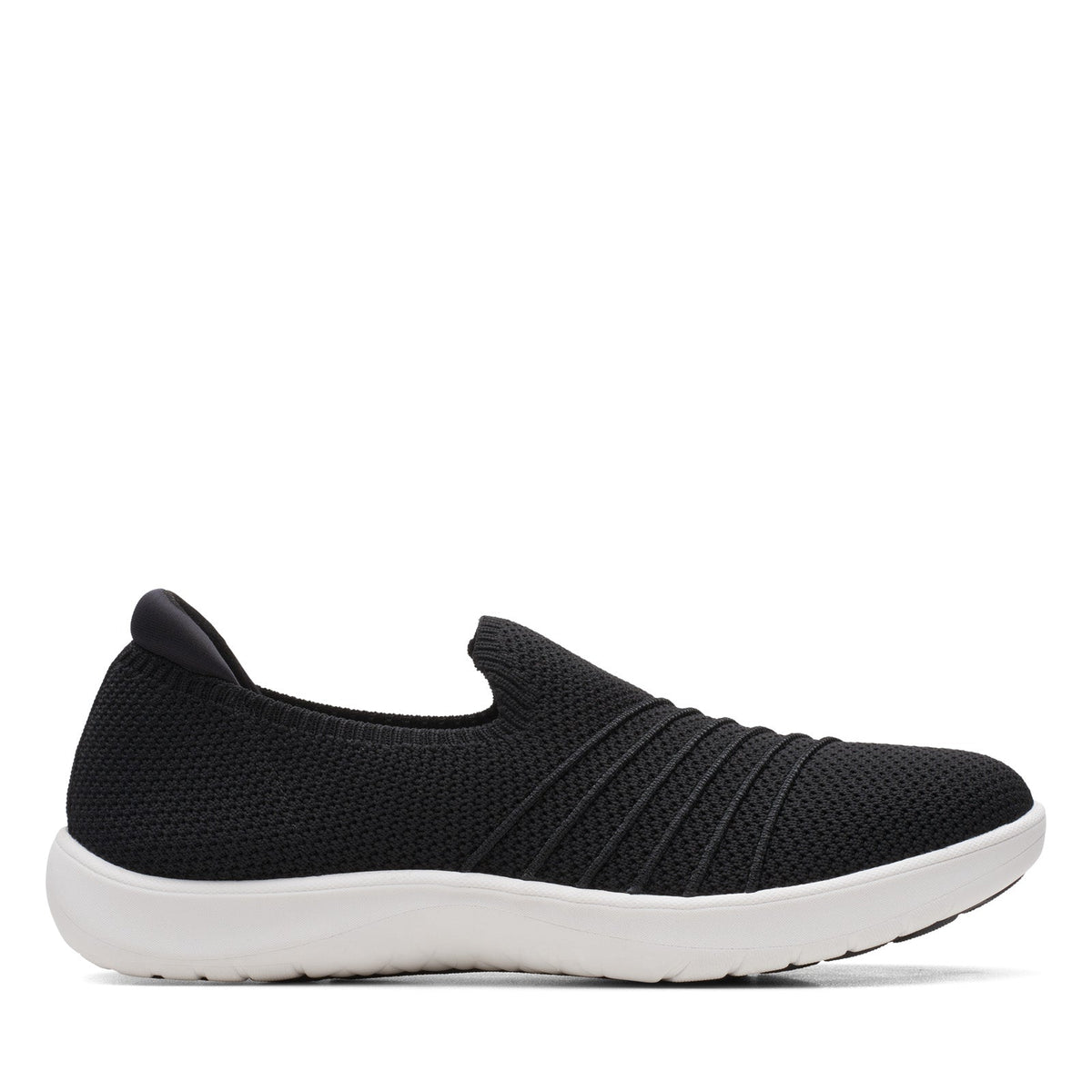 Clarks Adella Step 26164065 Womens Black Mesh Lifestyle Sneakers Shoes