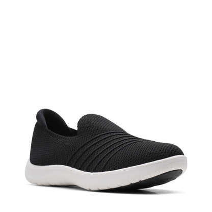 Clarks Adella Step 26164065 Womens Black Mesh Lifestyle Sneakers Shoes