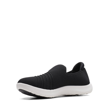 Clarks Adella Step 26164065 Womens Black Mesh Lifestyle Sneakers Shoes