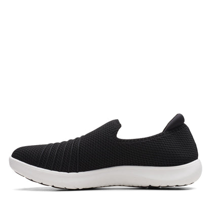 Clarks Adella Step 26164065 Womens Black Mesh Lifestyle Sneakers Shoes