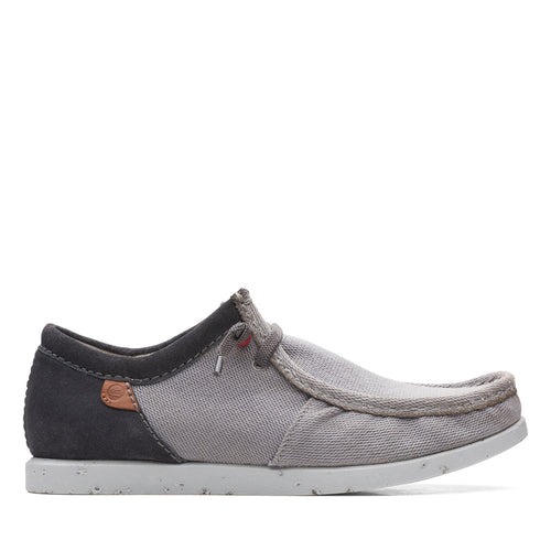 Clarks ShacreLite Moc Mens Gray Wide Oxfords & Lace Ups Casual Shoes