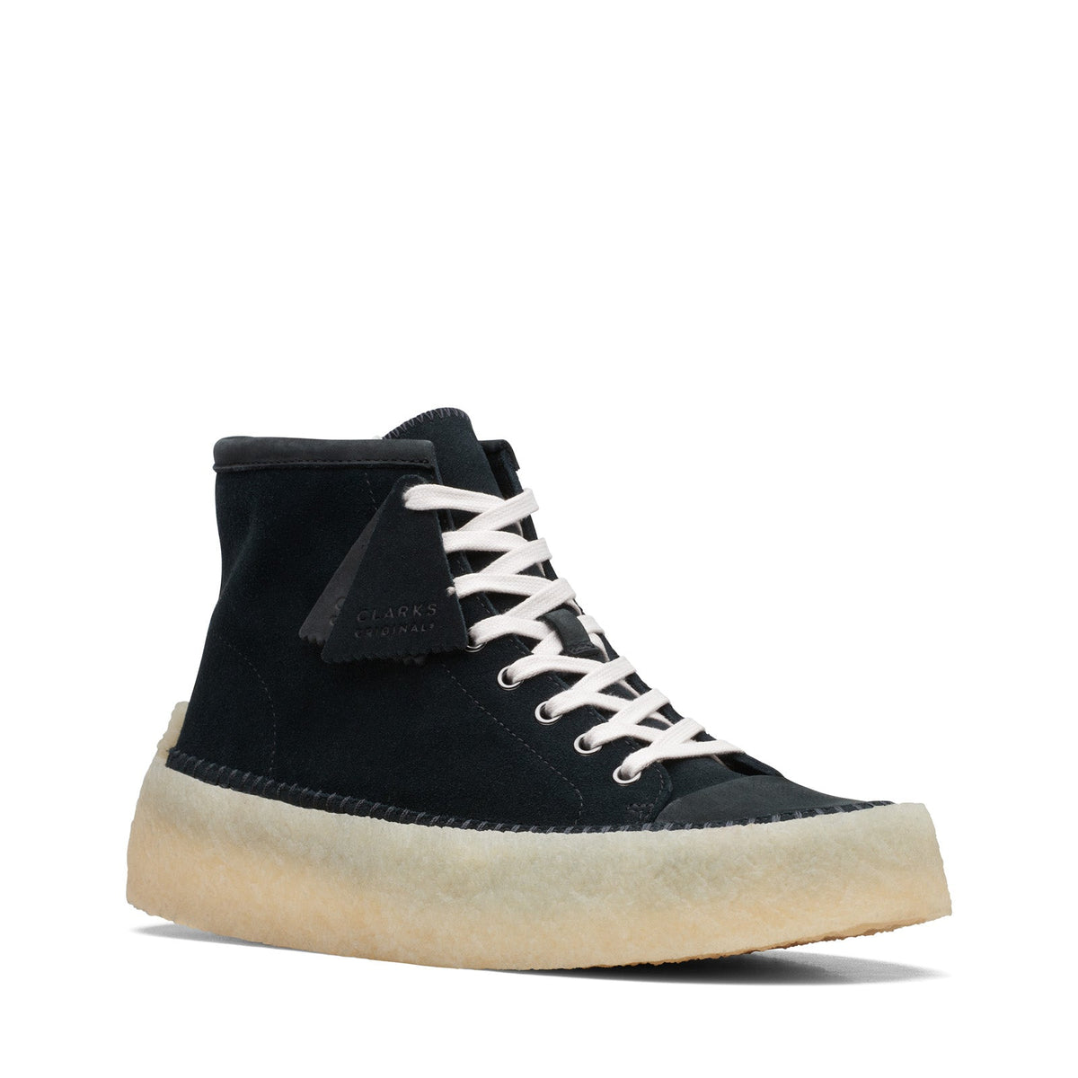 Clarks Caravan Mid 26167697 Mens Black Suede Lifestyle Sneakers Shoes