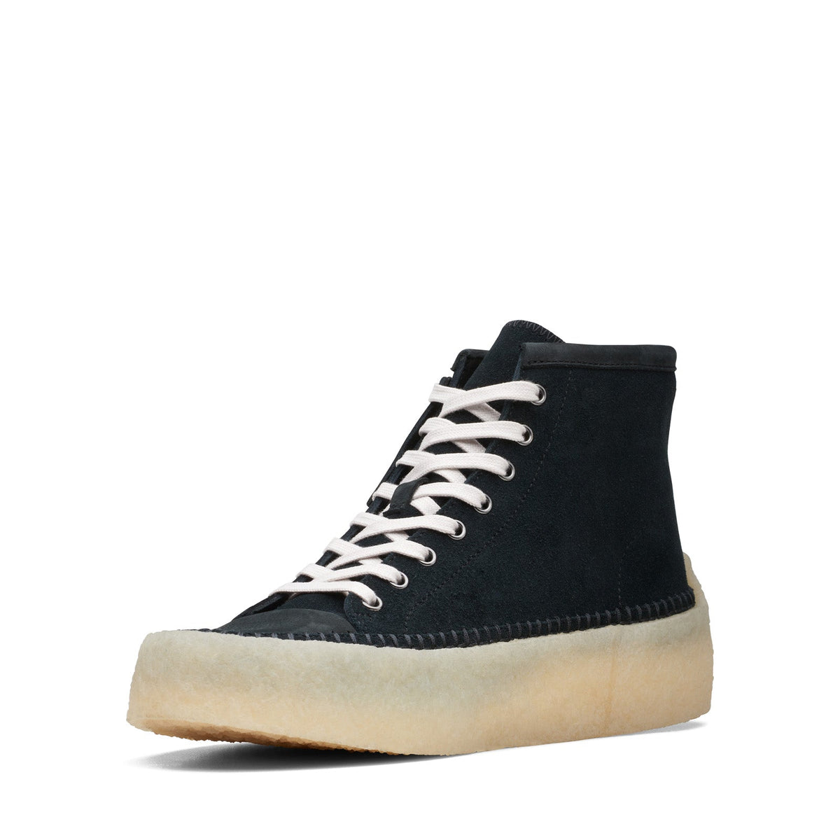 Clarks Caravan Mid 26167697 Mens Black Suede Lifestyle Sneakers Shoes