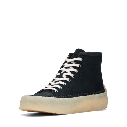 Clarks Caravan Mid 26167697 Mens Black Suede Lifestyle Sneakers Shoes