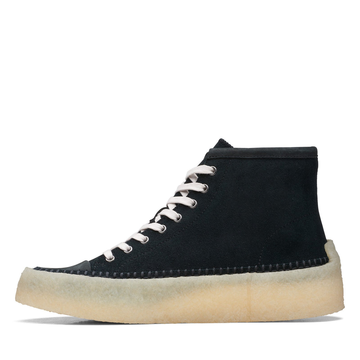 Clarks Caravan Mid 26167697 Mens Black Suede Lifestyle Sneakers Shoes