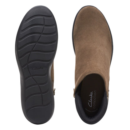 Clarks Kayleigh Mid 26168095 Womens Brown Suede Lifestyle Sneakers Shoes