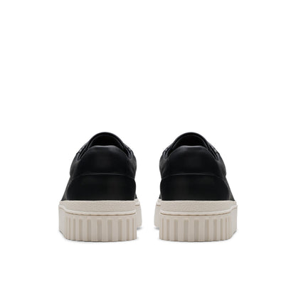 Clarks Mayhill Bay 26181205 Womens Black Leather Lifestyle Sneakers Shoes
