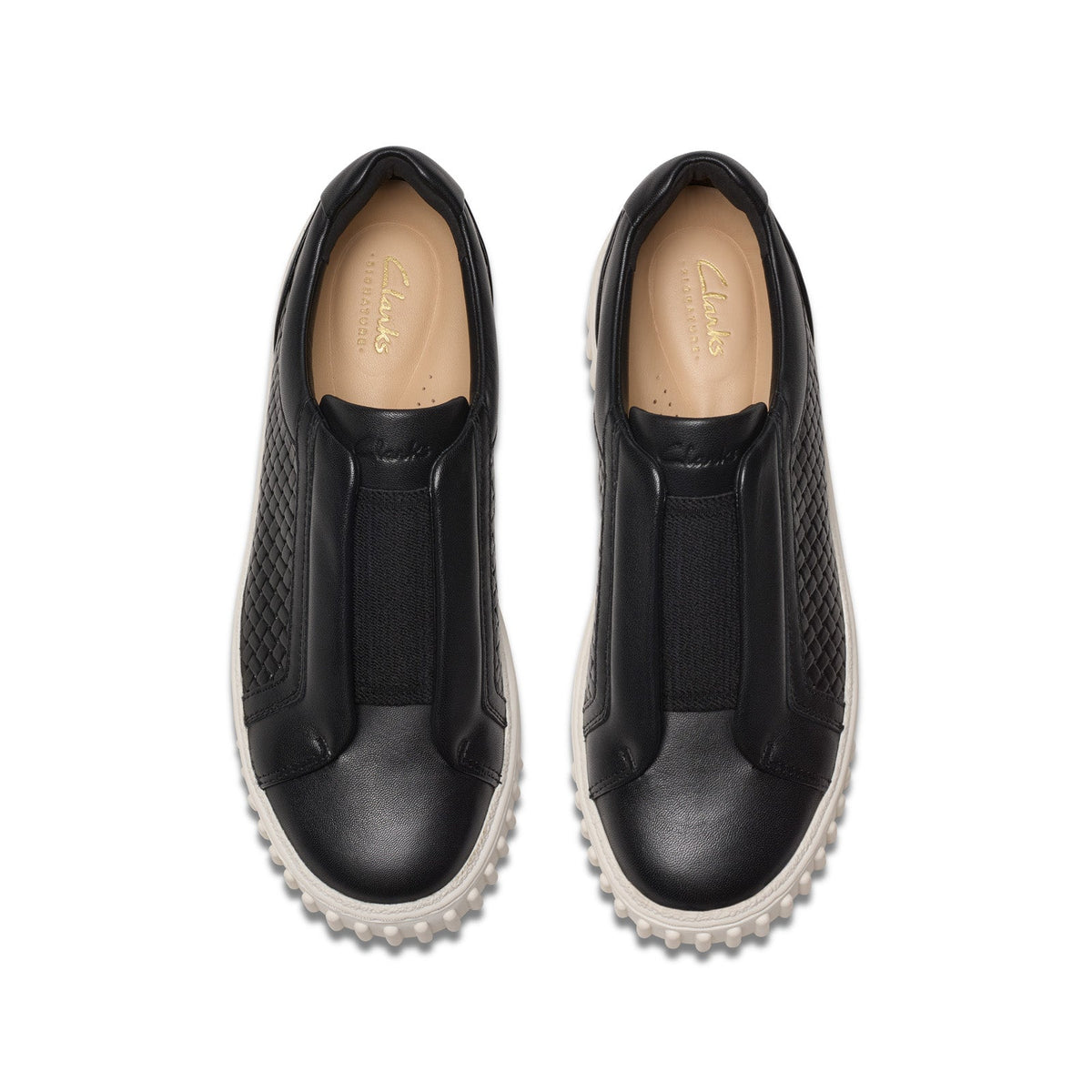 Clarks Mayhill Bay 26181205 Womens Black Leather Lifestyle Sneakers Shoes