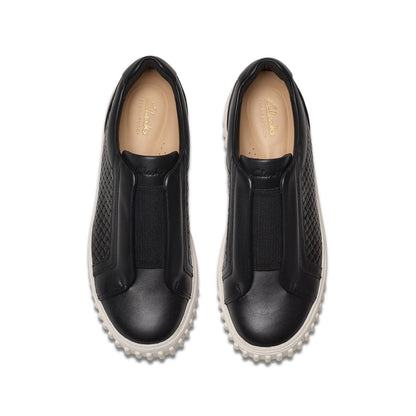 Clarks Mayhill Bay 26181205 Womens Black Leather Lifestyle Sneakers Shoes