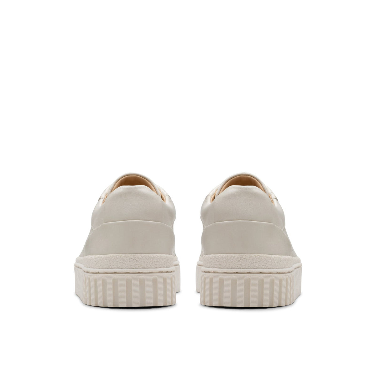 Clarks Mayhill Bay 26181207 Womens White Leather Lifestyle Sneakers Shoes