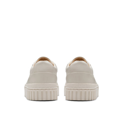 Clarks Mayhill Bay 26181207 Womens White Leather Lifestyle Sneakers Shoes