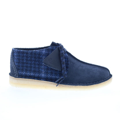 Clarks Desert Trek 26183779 Mens Blue Suede Oxfords & Lace Ups Casual Shoes