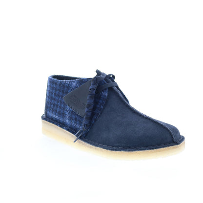 Clarks Desert Trek 26183779 Mens Blue Suede Oxfords & Lace Ups Casual Shoes