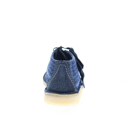Clarks Desert Trek 26183779 Mens Blue Suede Oxfords & Lace Ups Casual Shoes