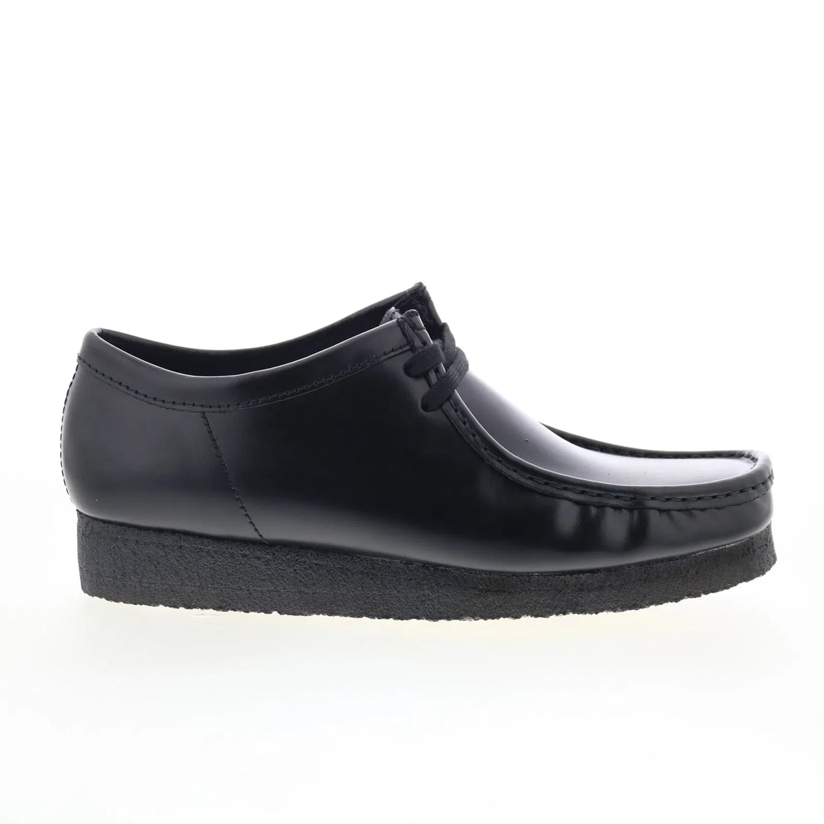 Clarks Wallabee 26183780 Mens Black Leather Oxfords & Lace Ups Casual Shoes