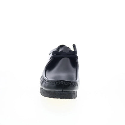 Clarks Wallabee 26183780 Mens Black Leather Oxfords & Lace Ups Casual Shoes