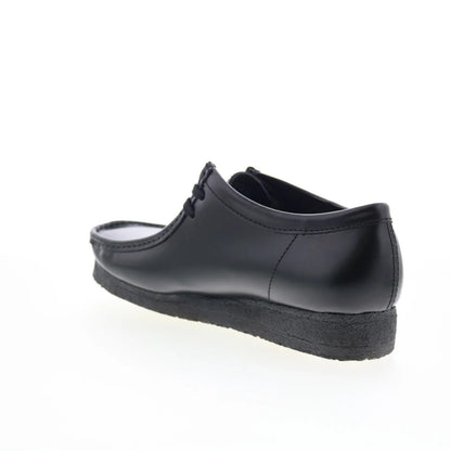 Clarks Wallabee 26183780 Mens Black Leather Oxfords & Lace Ups Casual Shoes