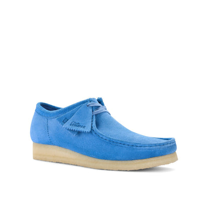 Clarks Wallabee 26183800 Mens Blue Suede Oxfords & Lace Ups Casual Shoes