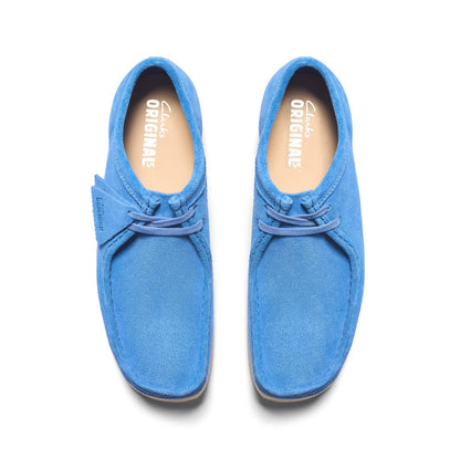 Clarks Wallabee 26183800 Mens Blue Suede Oxfords & Lace Ups Casual Shoes