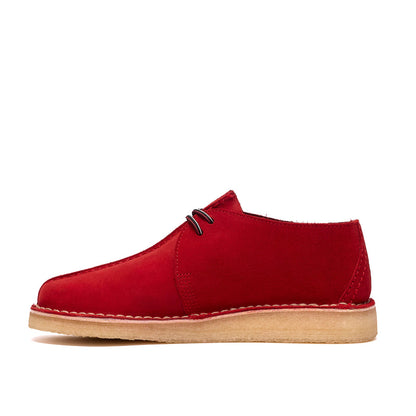 Clarks Desert Trek 26185630 Mens Red Suede Oxfords & Lace Ups Casual Shoes