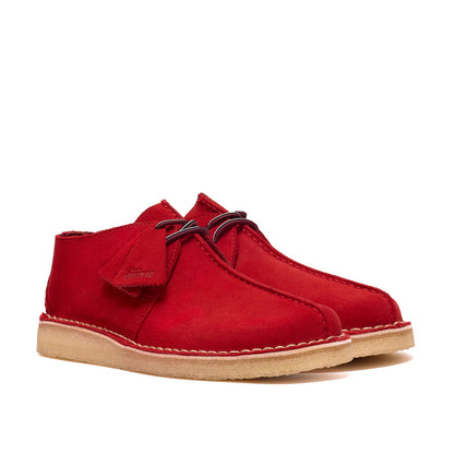 Clarks Desert Trek 26185630 Mens Red Suede Oxfords & Lace Ups Casual Shoes
