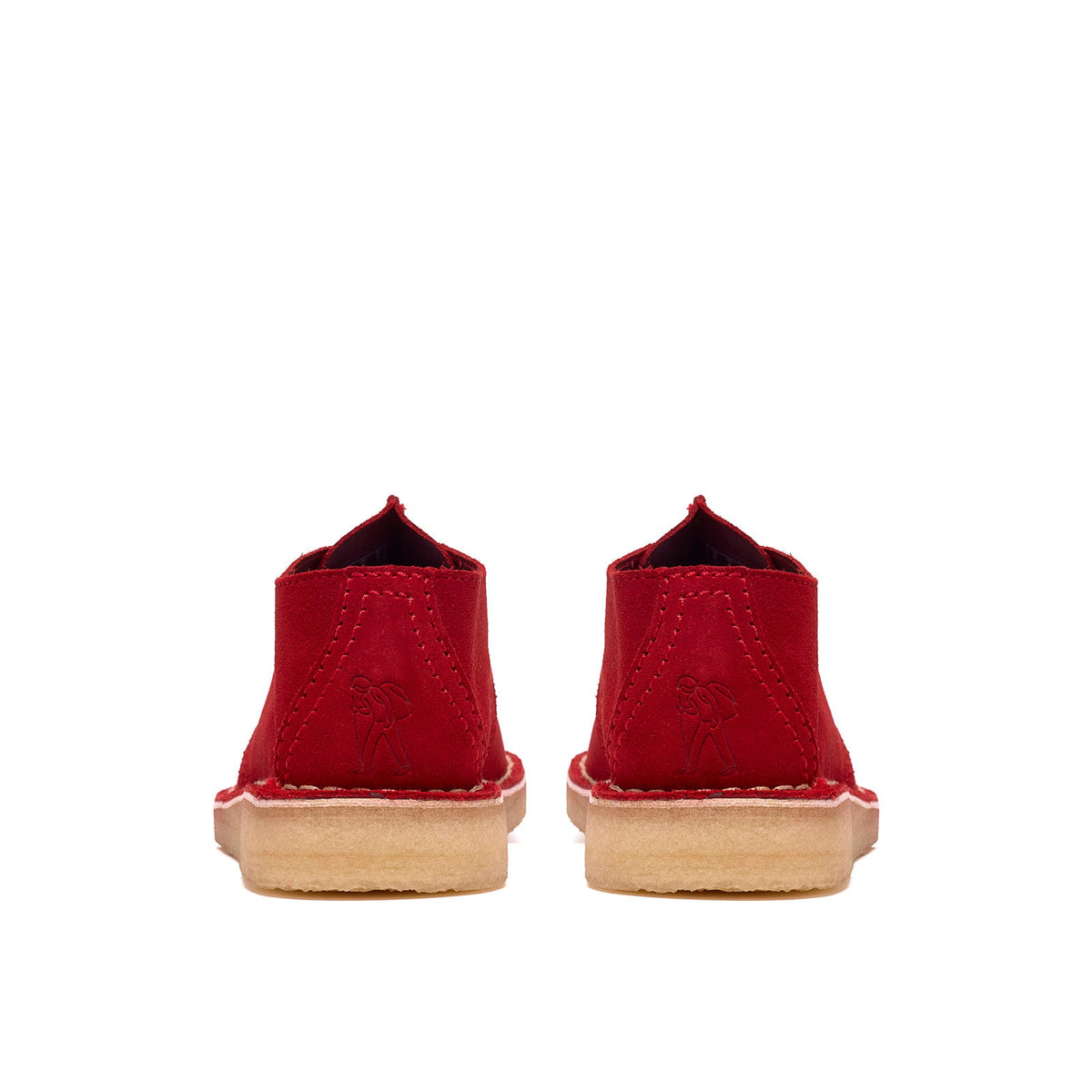 Clarks Desert Trek 26185630 Mens Red Suede Oxfords & Lace Ups Casual Shoes