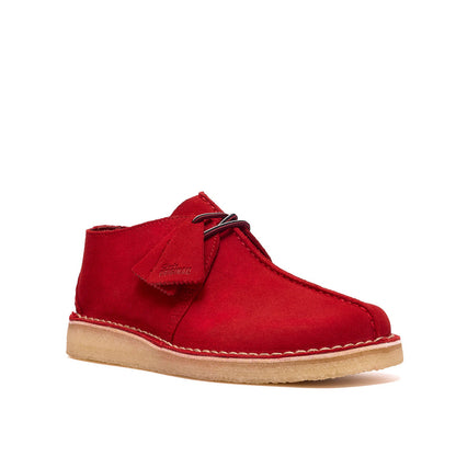 Clarks Desert Trek 26185630 Mens Red Suede Oxfords & Lace Ups Casual Shoes