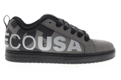 DC Court Graffik SE 300927-XSKS Mens Gray Skate Inspired Sneakers Shoes
