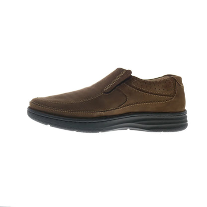 Drew Bexley 43919-65 Mens Brown Narrow Nubuck Loafers & Slip Ons Casual Shoes