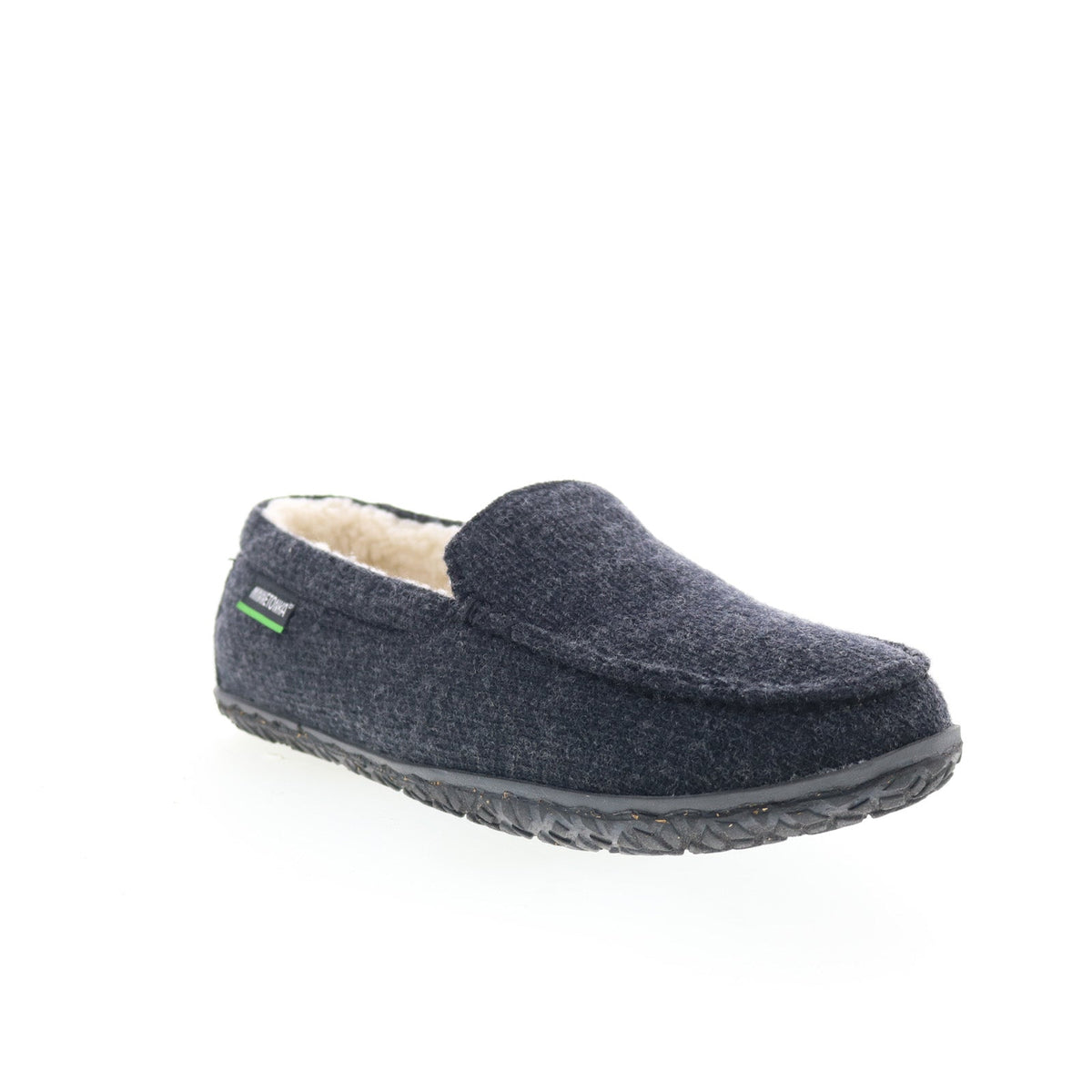 Minnetonka Eco Elm 4706-CHR Mens Gray Canvas Slip On Loafer Slippers Shoes