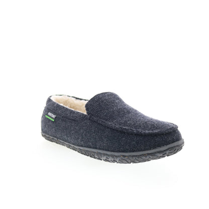 Minnetonka Eco Elm 4706-CHR Mens Gray Canvas Slip On Loafer Slippers Shoes