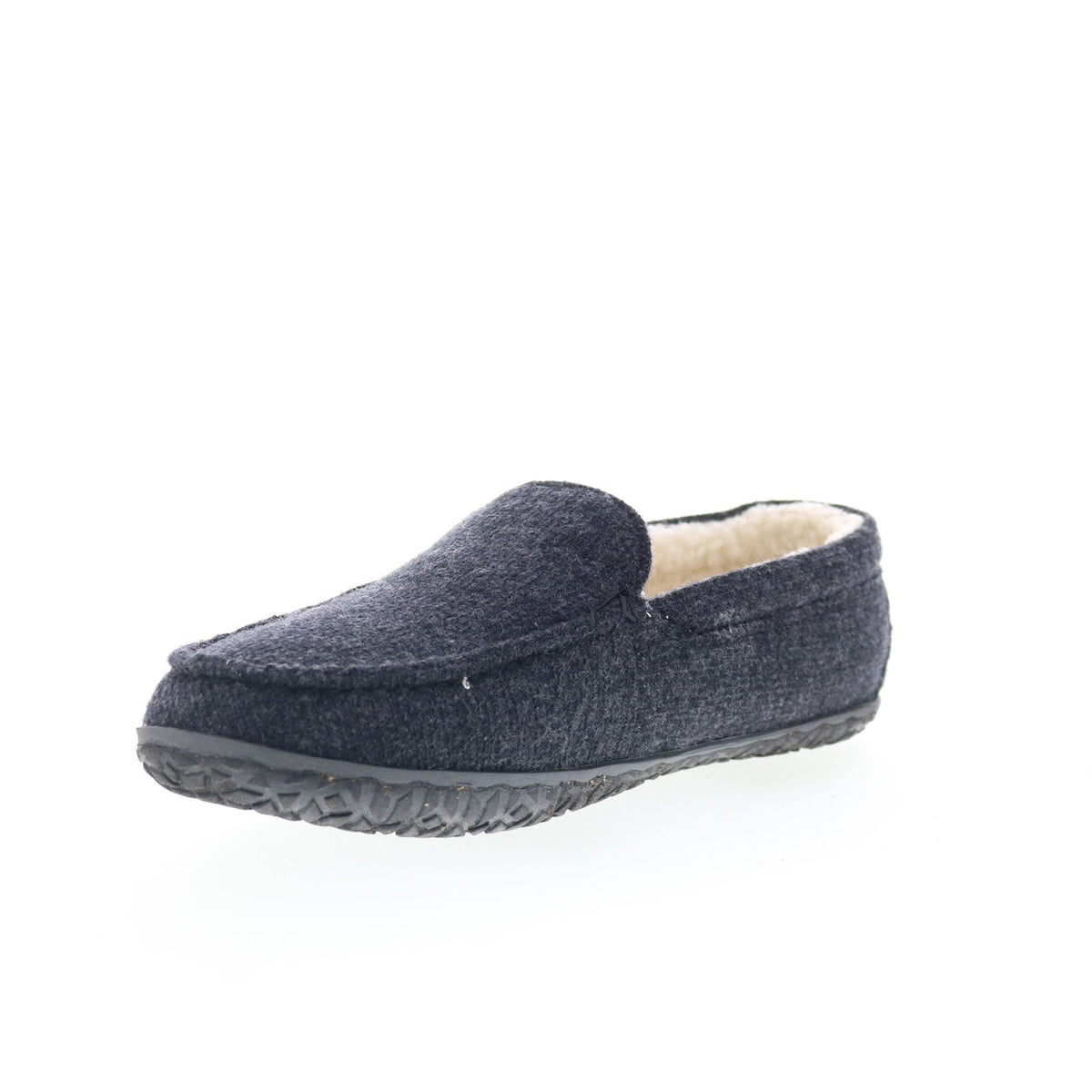Minnetonka Eco Elm 4706-CHR Mens Gray Canvas Slip On Loafer Slippers Shoes