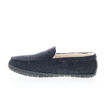 Minnetonka Eco Elm 4706-CHR Mens Gray Canvas Slip On Loafer Slippers Shoes
