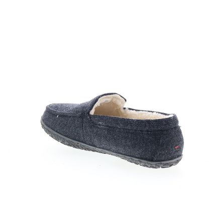 Minnetonka Eco Elm 4706-CHR Mens Gray Canvas Slip On Loafer Slippers Shoes