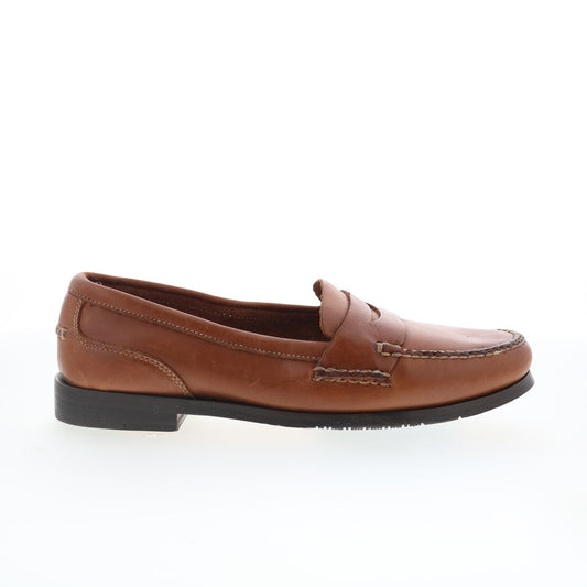 T.B. Phelps Marco 523-10 Mens Brown Leather Loafers & Slip Ons Penny Shoes