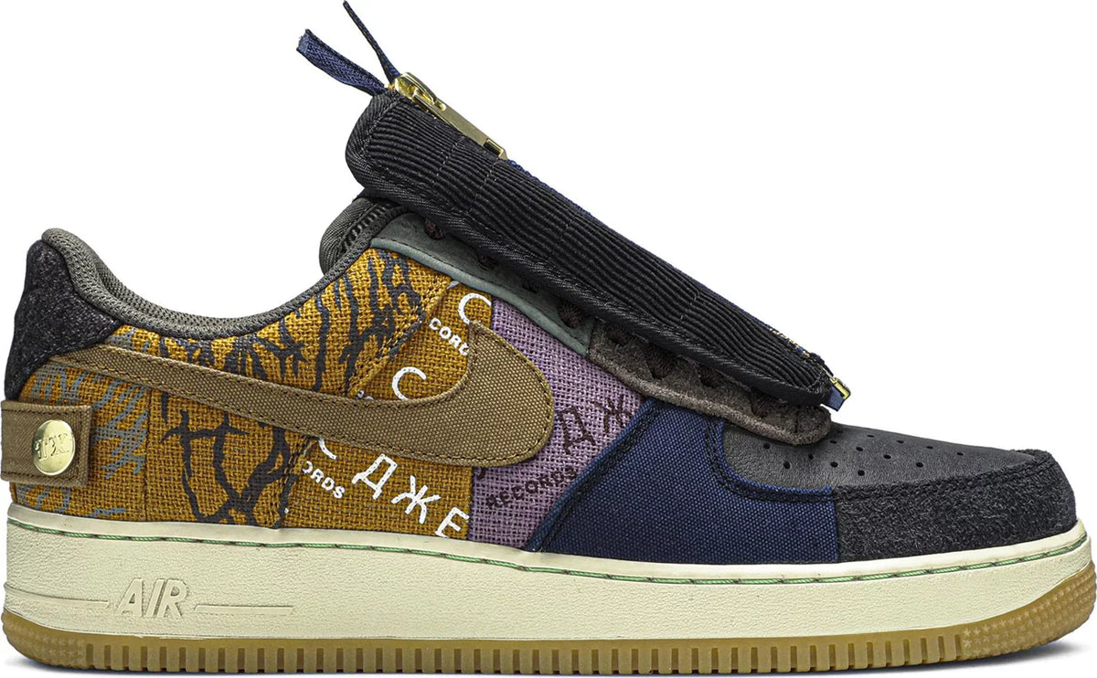 Nike Mens Travis Scott x Air Force 1 Low Sneakers - 'Cactus Jack'