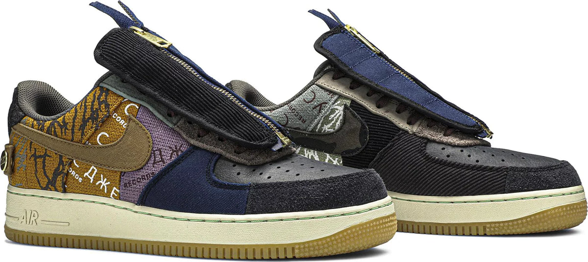 Nike Mens Travis Scott x Air Force 1 Low Sneakers - 'Cactus Jack'