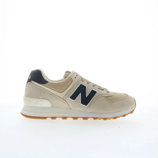 New Balance 574 U574RAC Mens Beige Suede Lace Up Lifestyle Sneakers Shoes