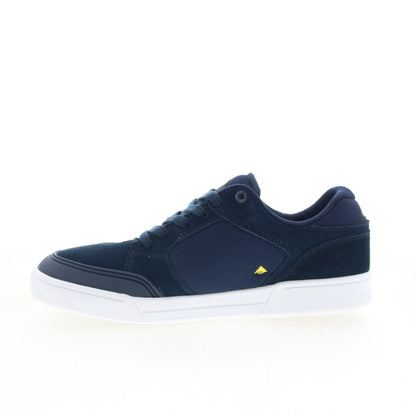Emerica Heritic 6101000155401 Mens Blue Suede Skate Inspired Sneakers Shoes