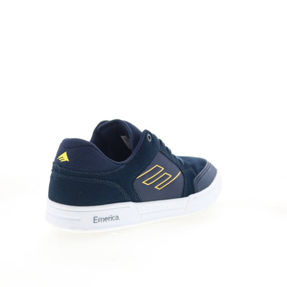 Emerica Heritic 6101000155401 Mens Blue Suede Skate Inspired Sneakers Shoes