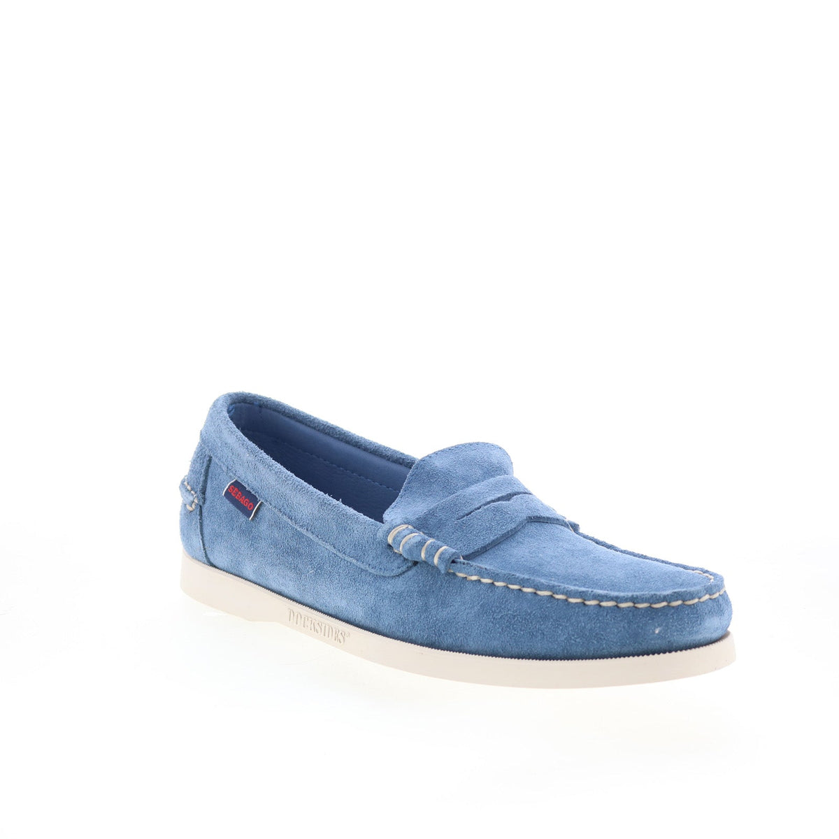 Sebago Dan Boat Flesh Out Mens Blue Suede Loafers & Slip Ons Casual Shoes
