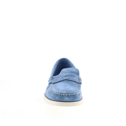 Sebago Dan Boat Flesh Out Mens Blue Suede Loafers & Slip Ons Casual Shoes