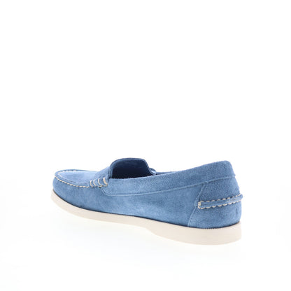 Sebago Dan Boat Flesh Out Mens Blue Suede Loafers & Slip Ons Casual Shoes
