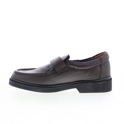 Hitchcock 7192 Mens Brown Extra Extra Wide 5E Leather Loafers Casual Shoes